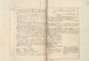 153 3° foglio verso e 4° foglio di manoscritto tra le pagg.104 e 105