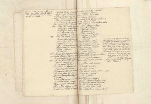 156 6° foglio verso e 7° foglio di manoscritto tra le pagg.104 e 105
