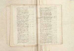 161 11° foglio verso e 12° foglio di manoscritto tra le pagg.104 e 105