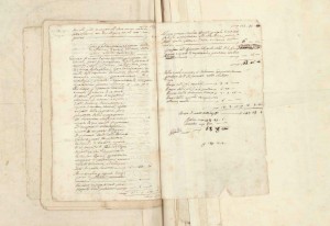 164 15° foglio verso e 16° foglio di manoscritto tra le pagg.104 e 105